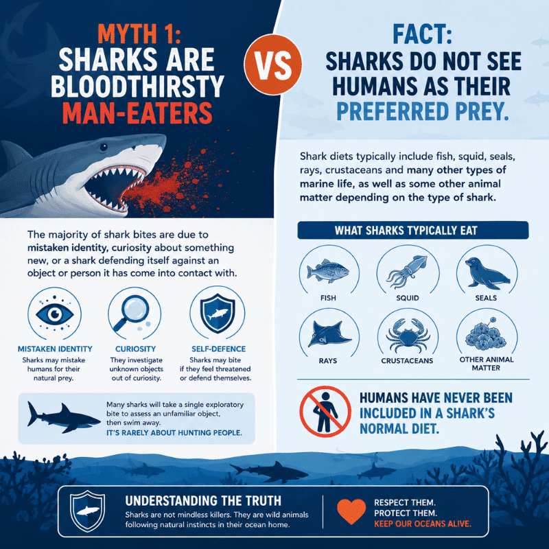 Myth 1 Sharks are bloodthirsty man-eaters sml Myth 1 Sharks are bloodthirsty man-eaters sml